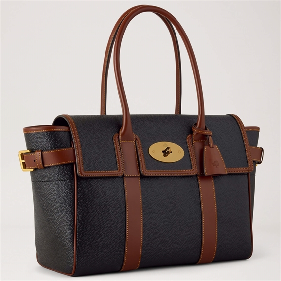 Mulberry Bayswater Black & Cognac Scotchgrain